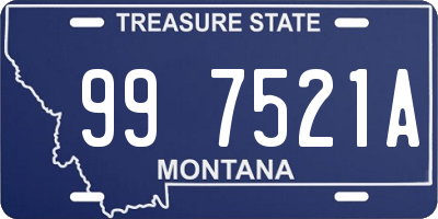 MT license plate 997521A