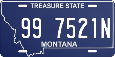 MT license plate 997521N