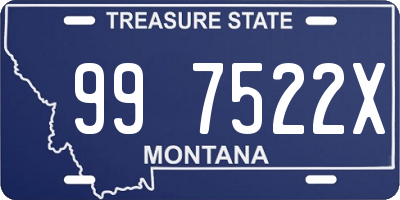 MT license plate 997522X