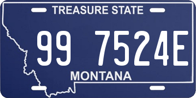 MT license plate 997524E