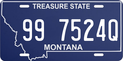 MT license plate 997524Q