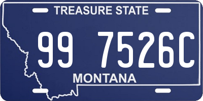 MT license plate 997526C