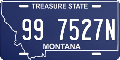 MT license plate 997527N