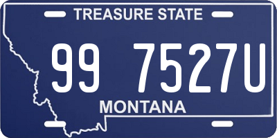 MT license plate 997527U