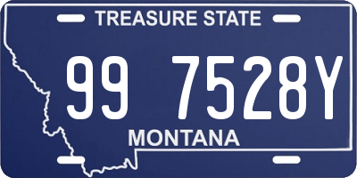 MT license plate 997528Y