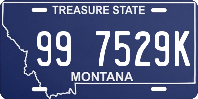 MT license plate 997529K