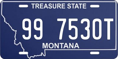 MT license plate 997530T