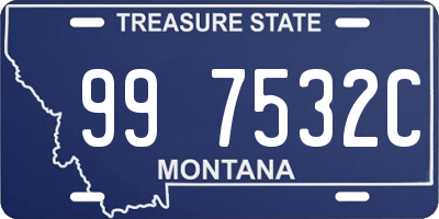 MT license plate 997532C