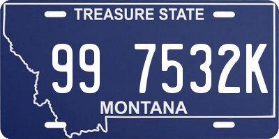 MT license plate 997532K