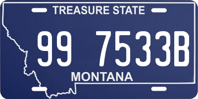 MT license plate 997533B