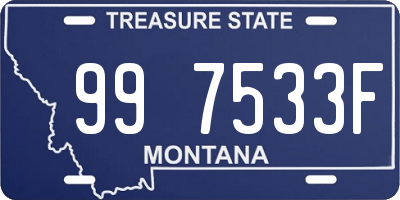 MT license plate 997533F