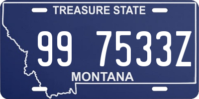 MT license plate 997533Z