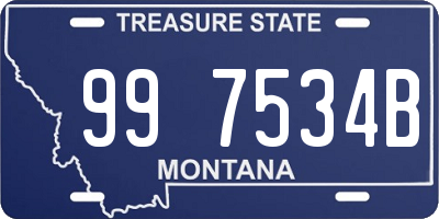 MT license plate 997534B