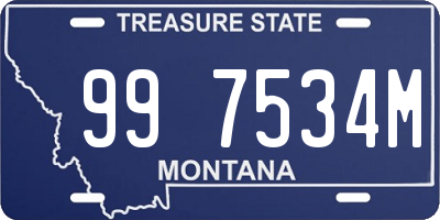 MT license plate 997534M