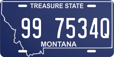 MT license plate 997534Q