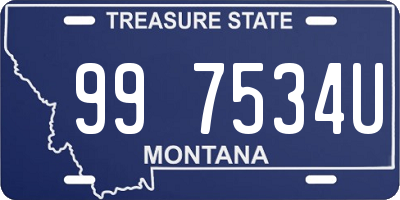 MT license plate 997534U