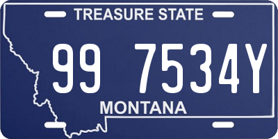 MT license plate 997534Y