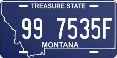 MT license plate 997535F