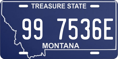 MT license plate 997536E