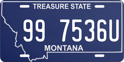 MT license plate 997536U