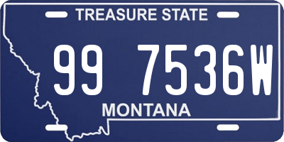 MT license plate 997536W