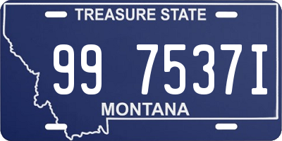 MT license plate 997537I