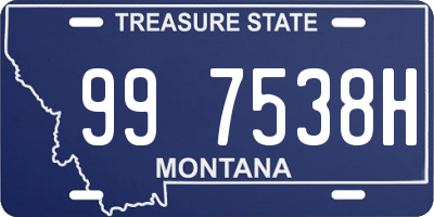 MT license plate 997538H