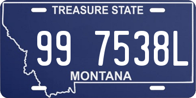 MT license plate 997538L