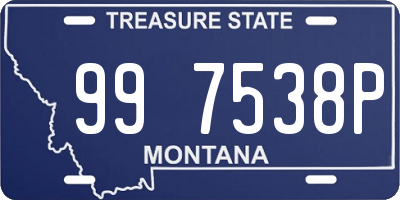 MT license plate 997538P