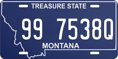 MT license plate 997538Q