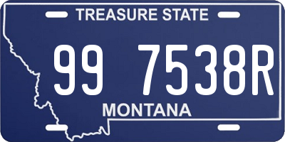 MT license plate 997538R