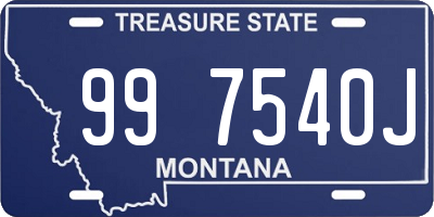 MT license plate 997540J