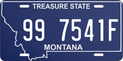 MT license plate 997541F