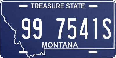 MT license plate 997541S