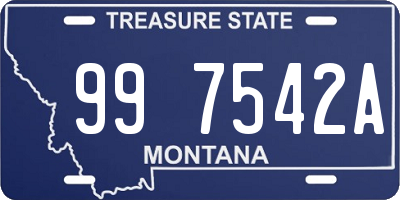 MT license plate 997542A