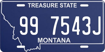 MT license plate 997543J