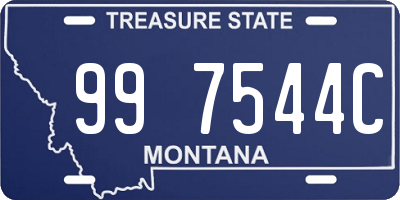 MT license plate 997544C