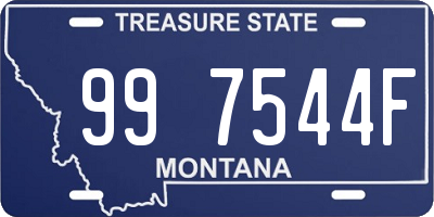 MT license plate 997544F