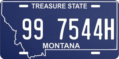 MT license plate 997544H