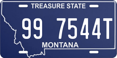 MT license plate 997544T