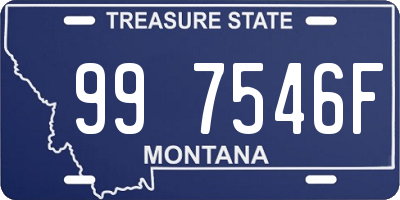 MT license plate 997546F