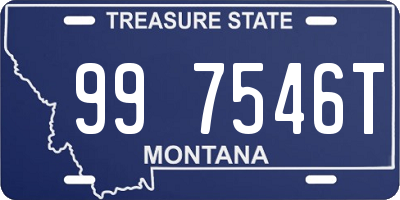 MT license plate 997546T