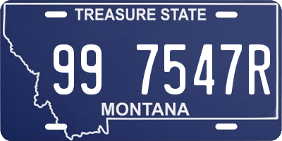 MT license plate 997547R