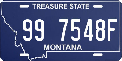 MT license plate 997548F