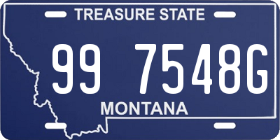 MT license plate 997548G