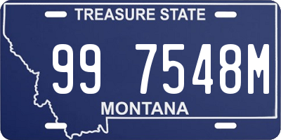 MT license plate 997548M