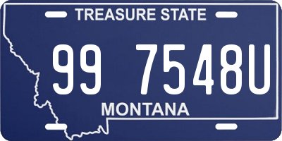 MT license plate 997548U