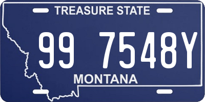 MT license plate 997548Y