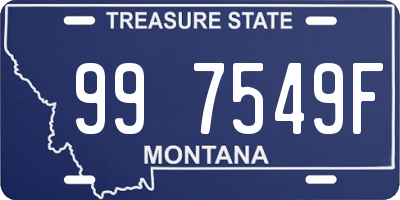 MT license plate 997549F