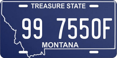 MT license plate 997550F